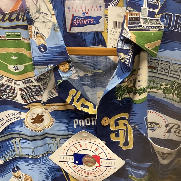 Rare Reyn Spooner Vintage Padres SD Shirt BRAND NEW Small #4218 - Picture 2 of 3